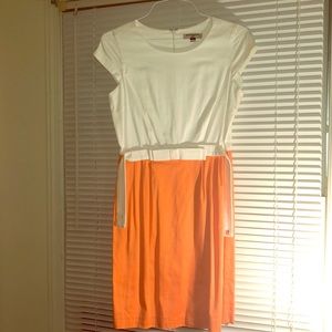 White and orange dress